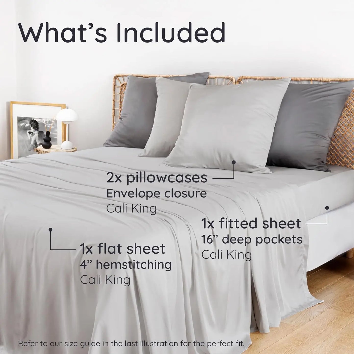 Sheet Set 4 Piece Bamboo Viscose Deep Pocket Cooling