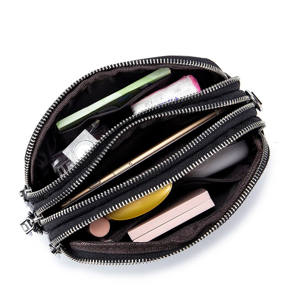 NONECN Women's Crossbody Bag PU Leather Wallet Zipper
