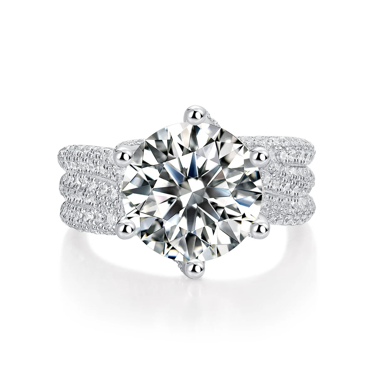 Moissanite Engagement Ring S925 With Claw Setting Classic