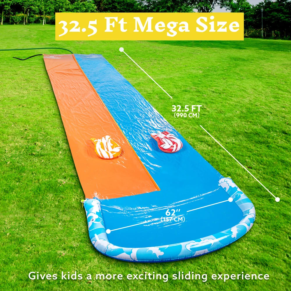 Joyfy Inflatable Water Slide With Dual Racing Lanes For Outdoors