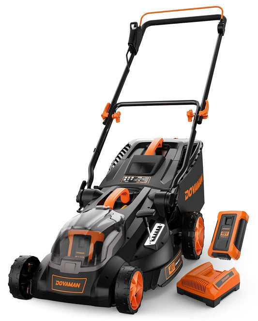 DOVAMAN 40V Brushless Lawn Mower with Mulching and Bagging