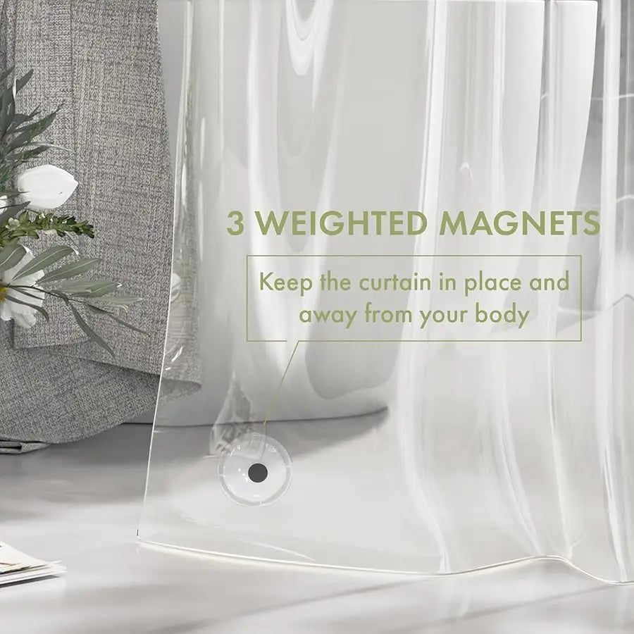 Guangdong Craft Of Weaving Shower Curtain Liner With Magnets