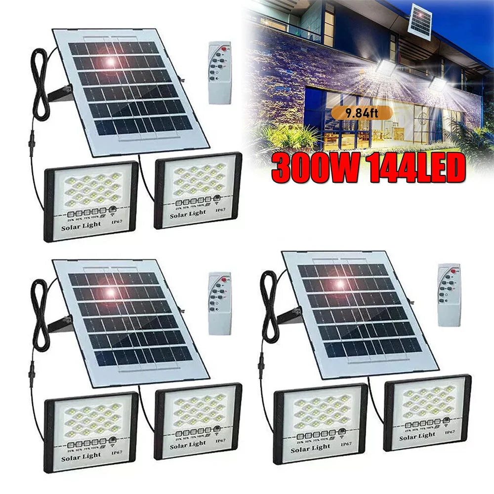 300W LED Solar Street Light Outdoor Flood Lamp