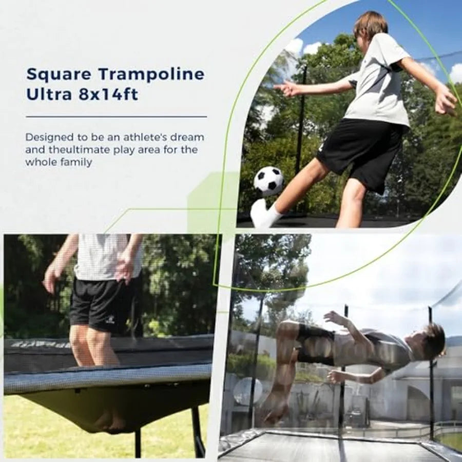 Outdoor Rectangle Trampoline For Gymnastics 2200Lbs Capacity
