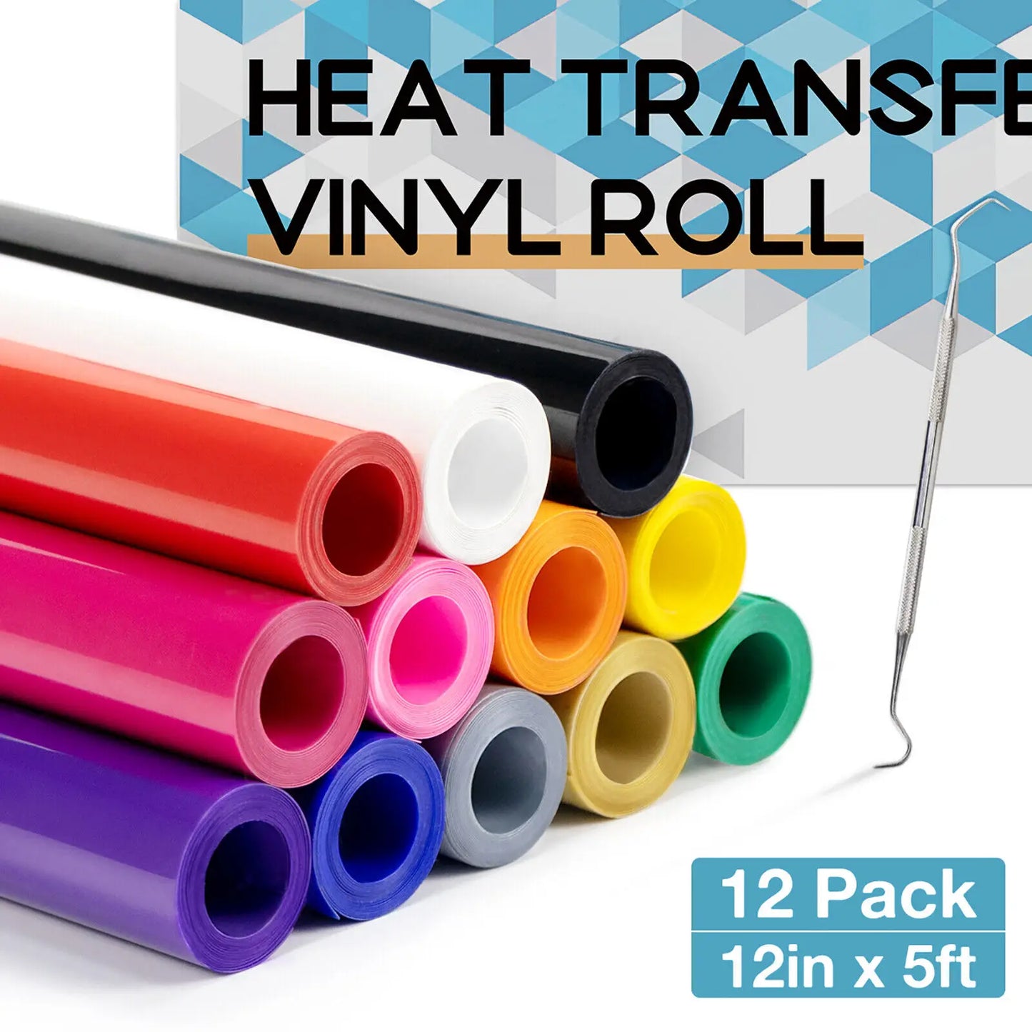HTVRONT Heat Transfer Vinyl PU HTV Rolls For DIY T Shirts