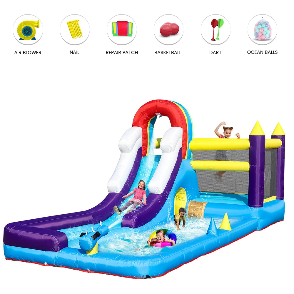 RTS Inflatable Water Slide Bounce House For Kids Party