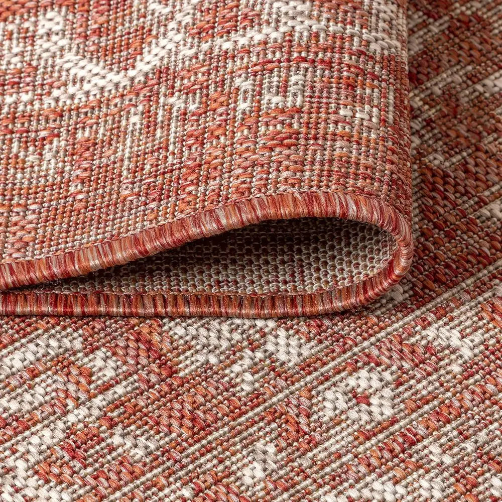 Medallion Indoor Outdoor Area Rug Malta Textured Weave