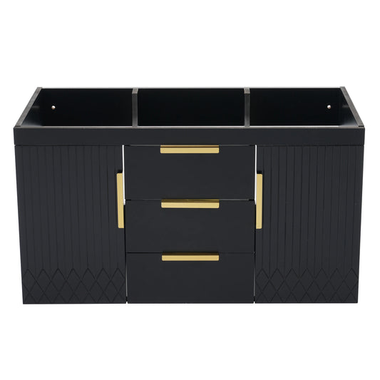 Wall Mounted Floating Bathroom Vanity Cabinet With 2 Drawers