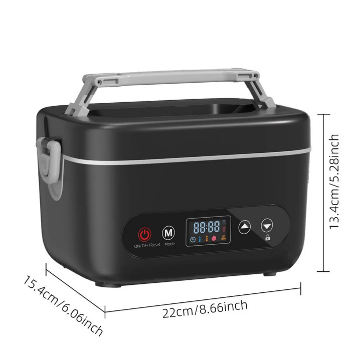 Wireless Lunch Box Heater 12000mAh With Five Sided Heating And Auto Temp Control