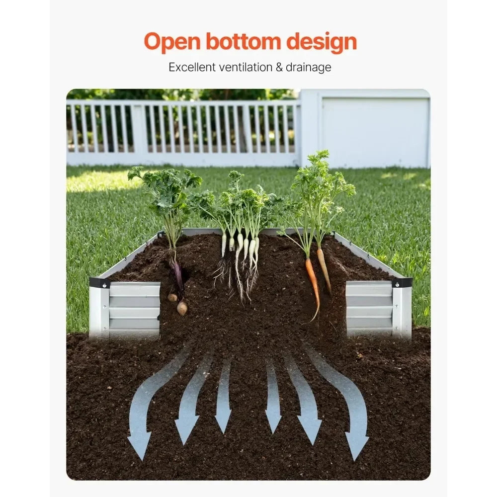 GM66010 Galvanized Raised Garden Bed Planter Box Outdoor