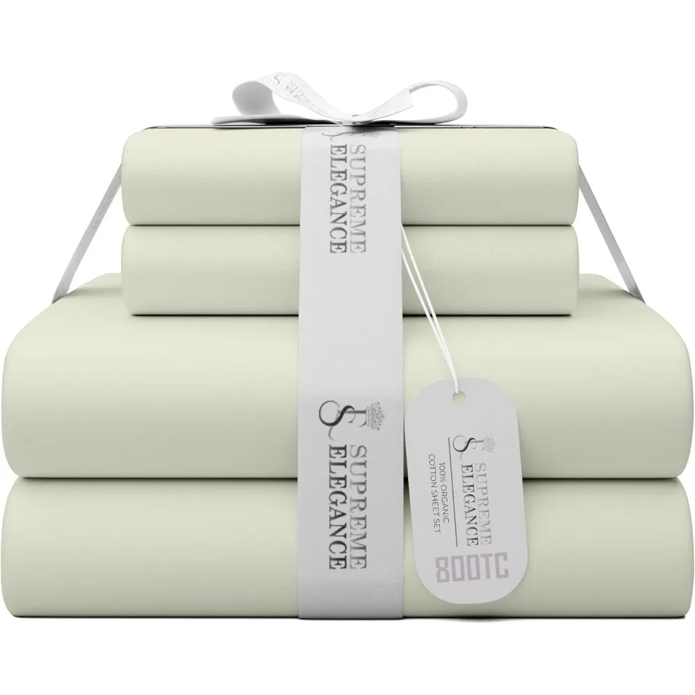 800 Thread Count Luxury Cotton Rich Sateen Sheets Set