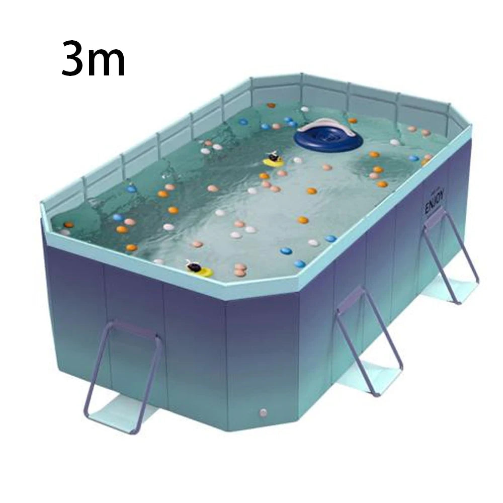 Foldable Outdoor Pool Large Family PVC Non-Inflatable For Garden