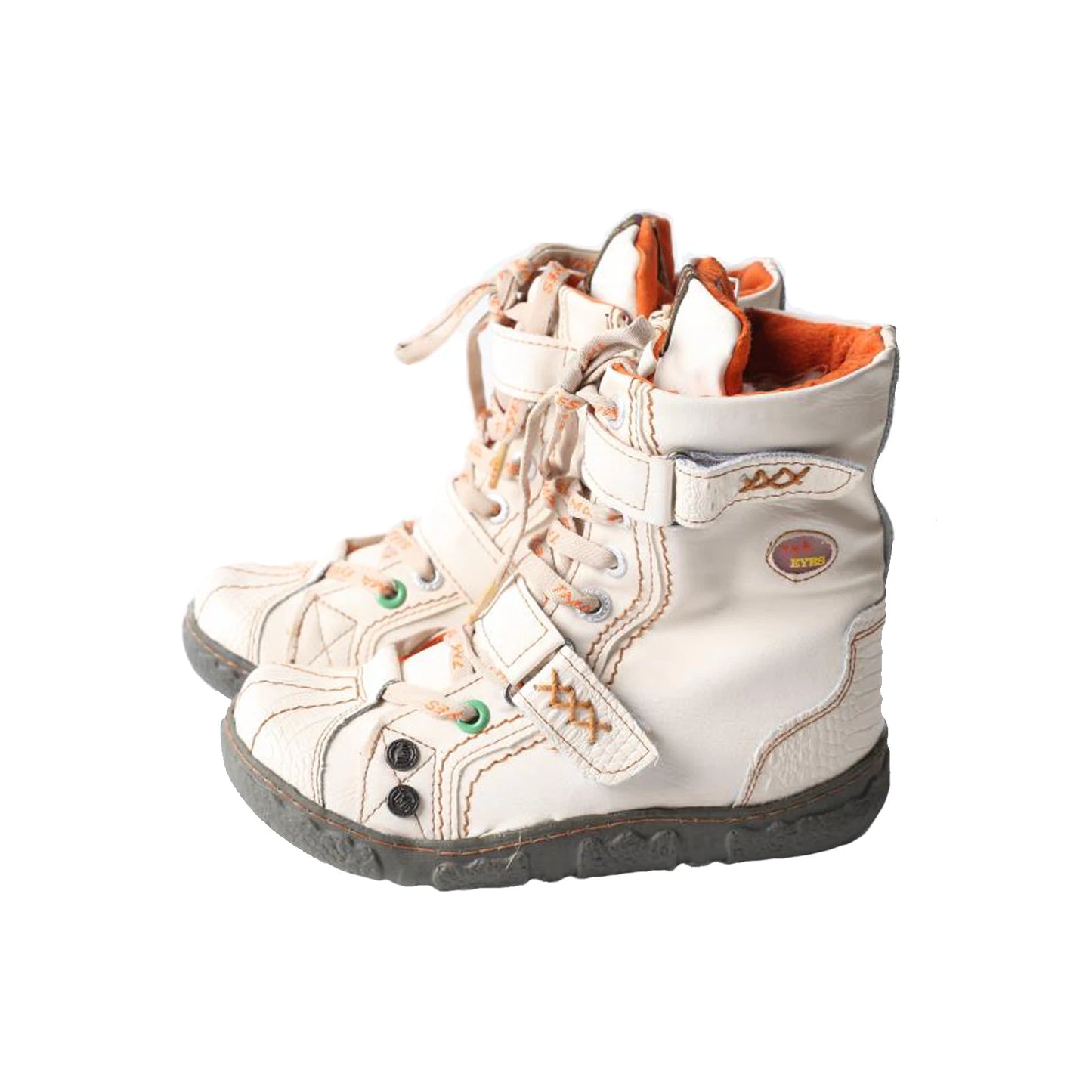TMA EYES Double-Strap PU Leather Women's Boots With Faux Fur