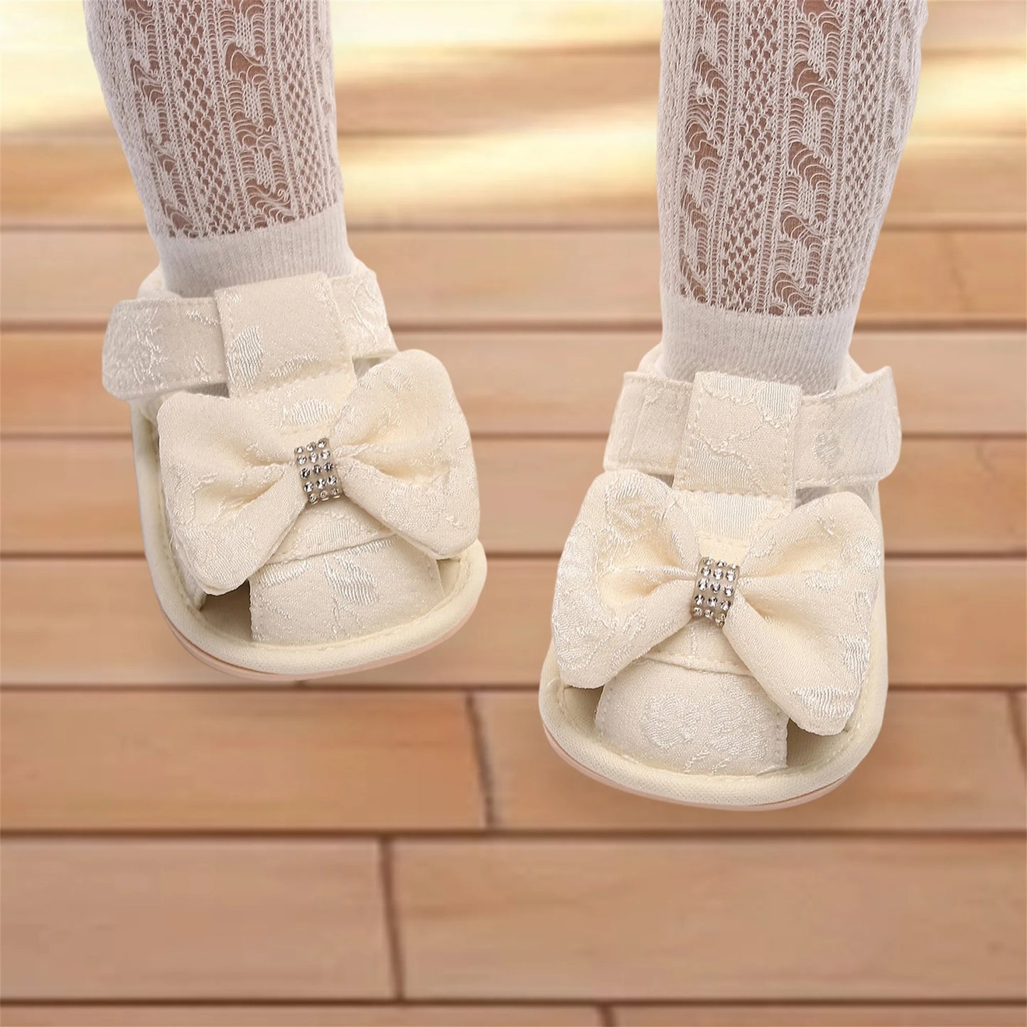Cute Baby Sandals With Bow Detail Non-Slip Sole