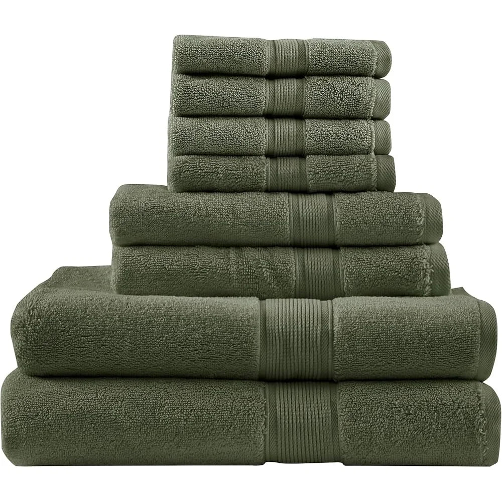 DUTRIEUX 800GSM Cotton Bath Towel Set 8 Pieces Spa Quality