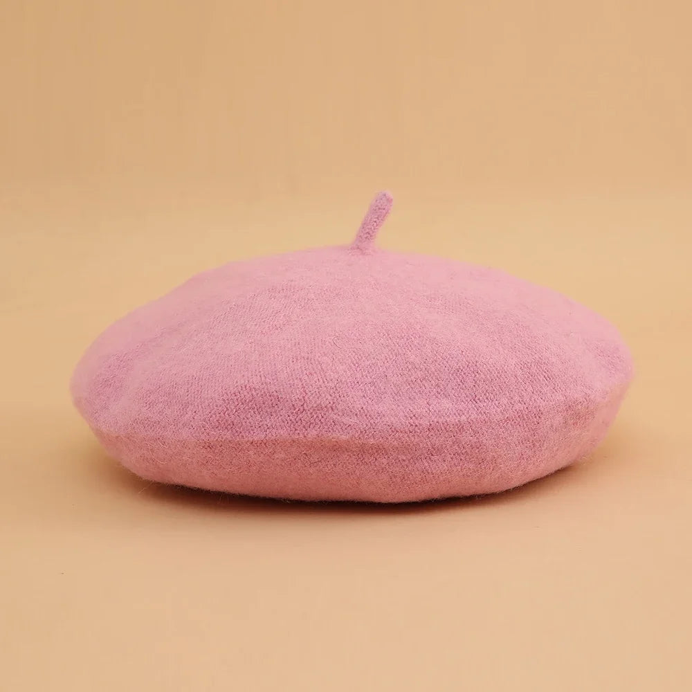Womens Wool Beret Fashion Retro Artist Hat For Everyday Wear