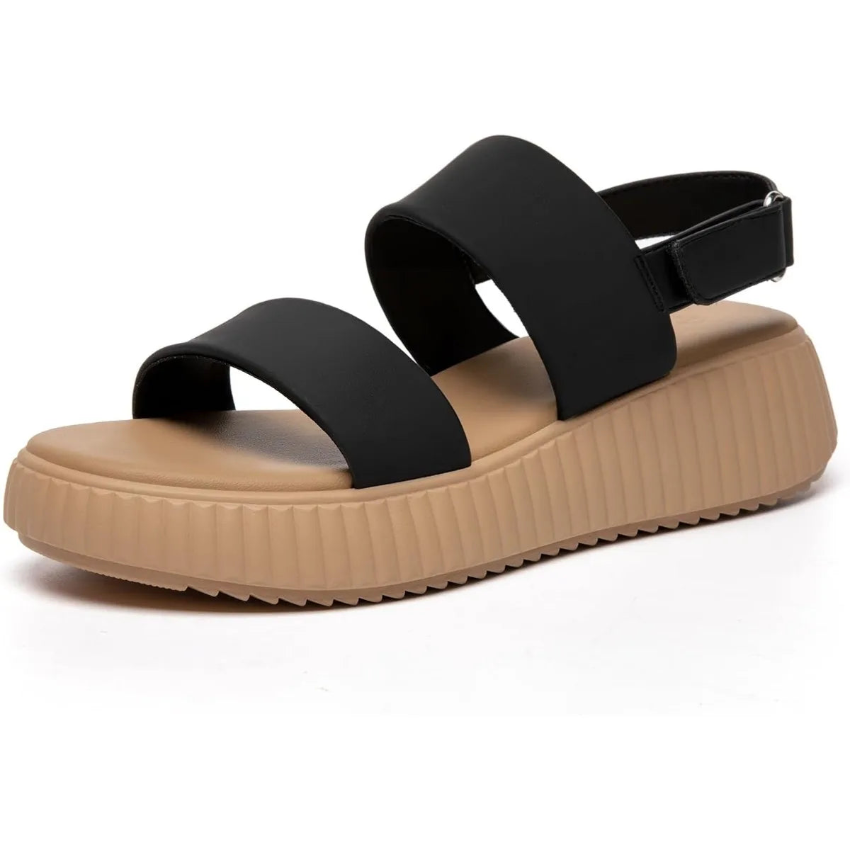 Women's Platform Sandals with Open Toe Ankle Strap Adjustable Wedge