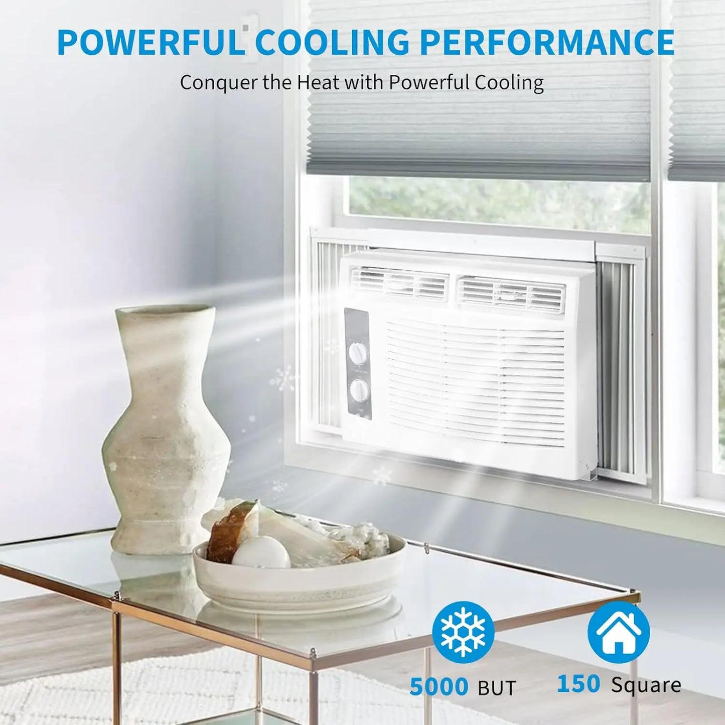 Acekool 5000 BTU Window Air Conditioner For Small Rooms