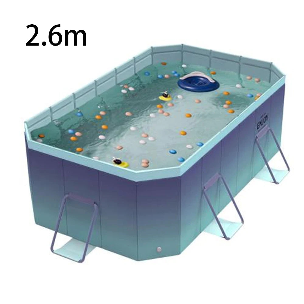 Foldable Outdoor Pool Large Family PVC Non-Inflatable For Garden