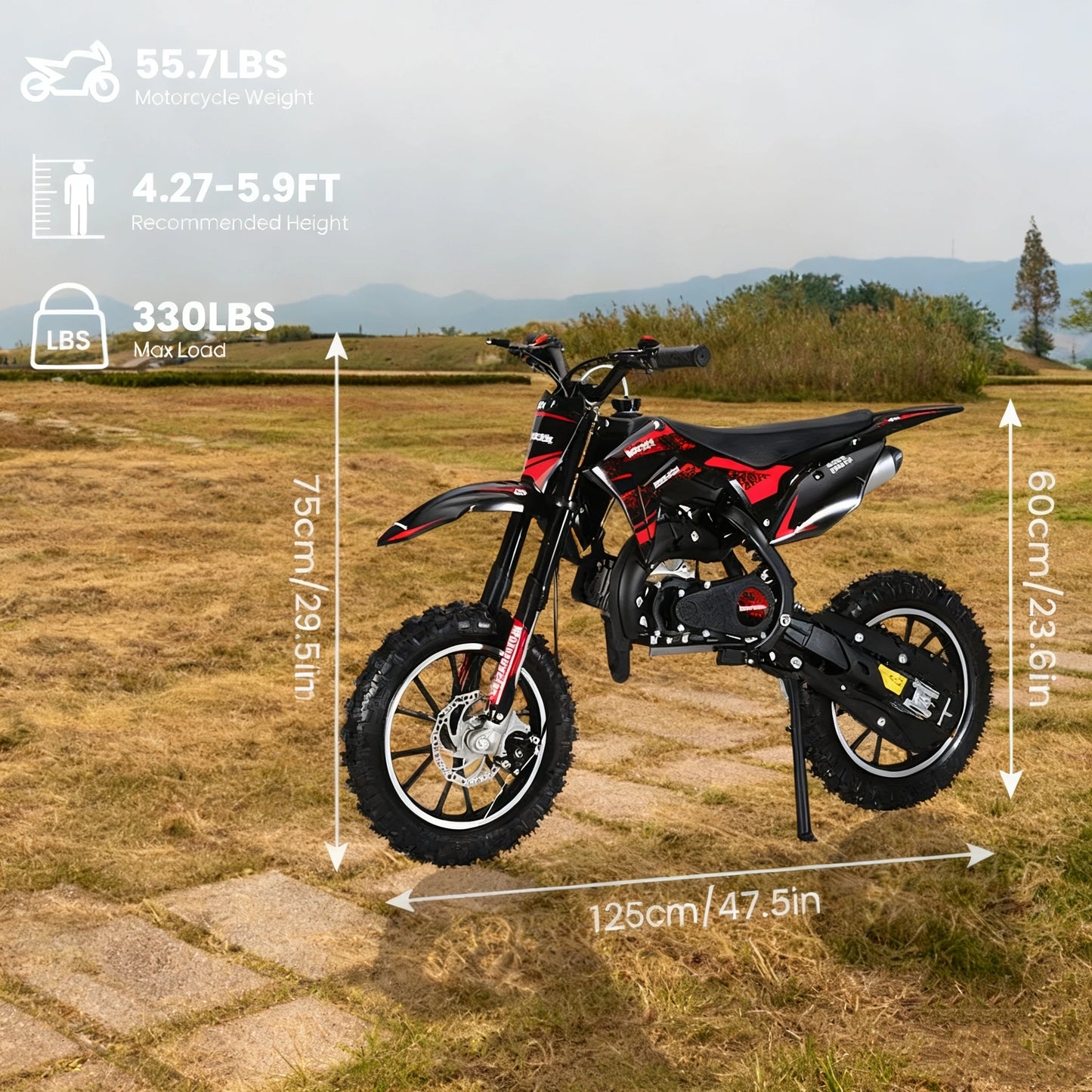 Gas Powered Kids Dirt Bike 2-Stroke