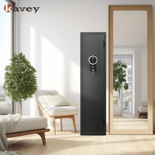 Kavey Digital Rifle Safe With Quick Access LED Light And Adjustable Rack