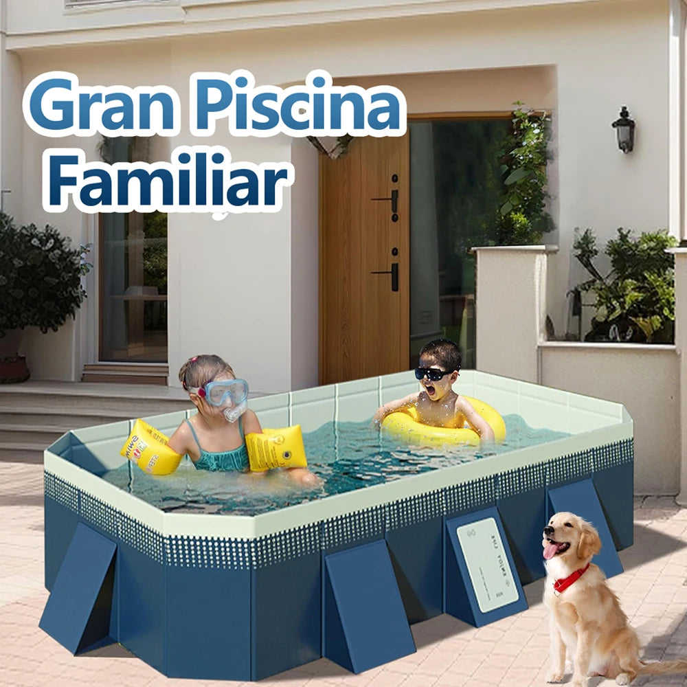 Foldable Outdoor Pool Large Family PVC Non-Inflatable For Garden