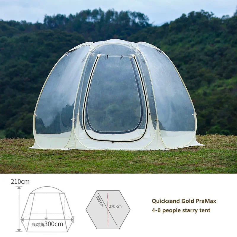 LIADUS Transparent Dome Tent Mushroom Shaped Camping Shelter