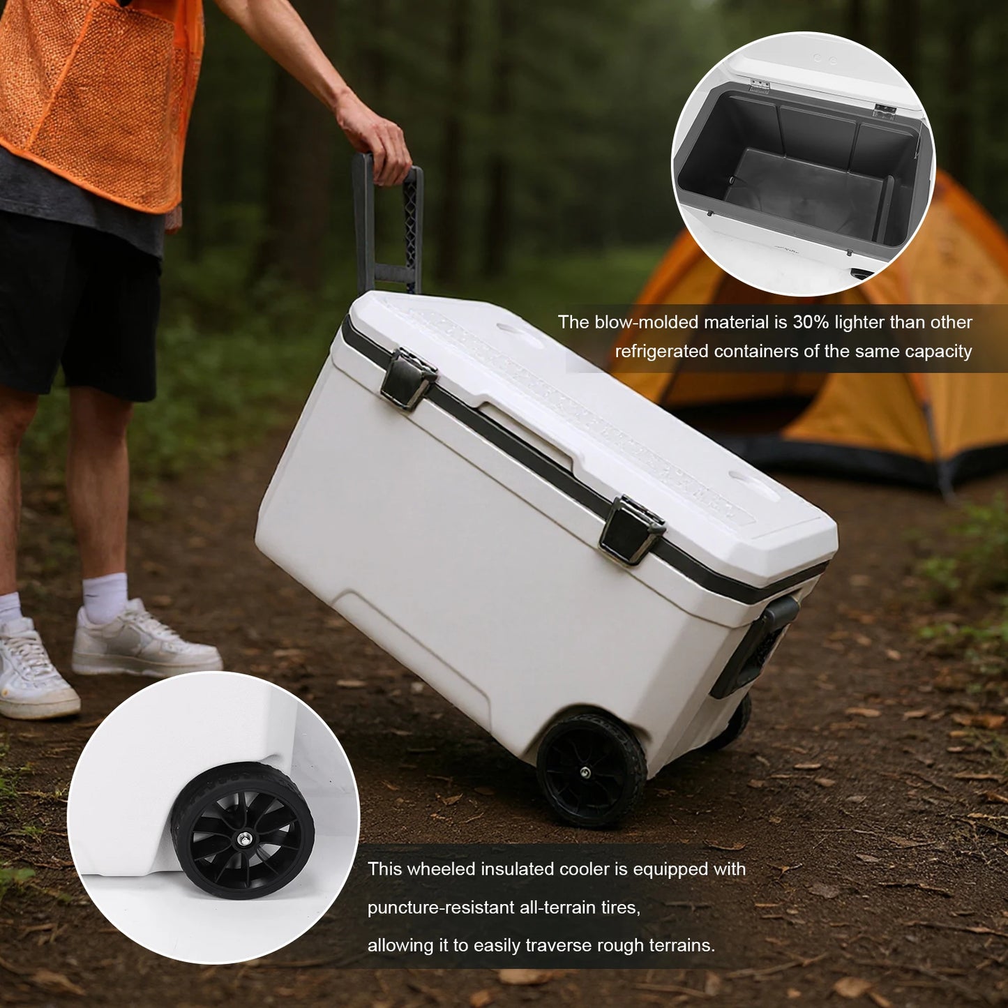NovaSphere Wheeled Hard Shell Cooler for Beach Camping