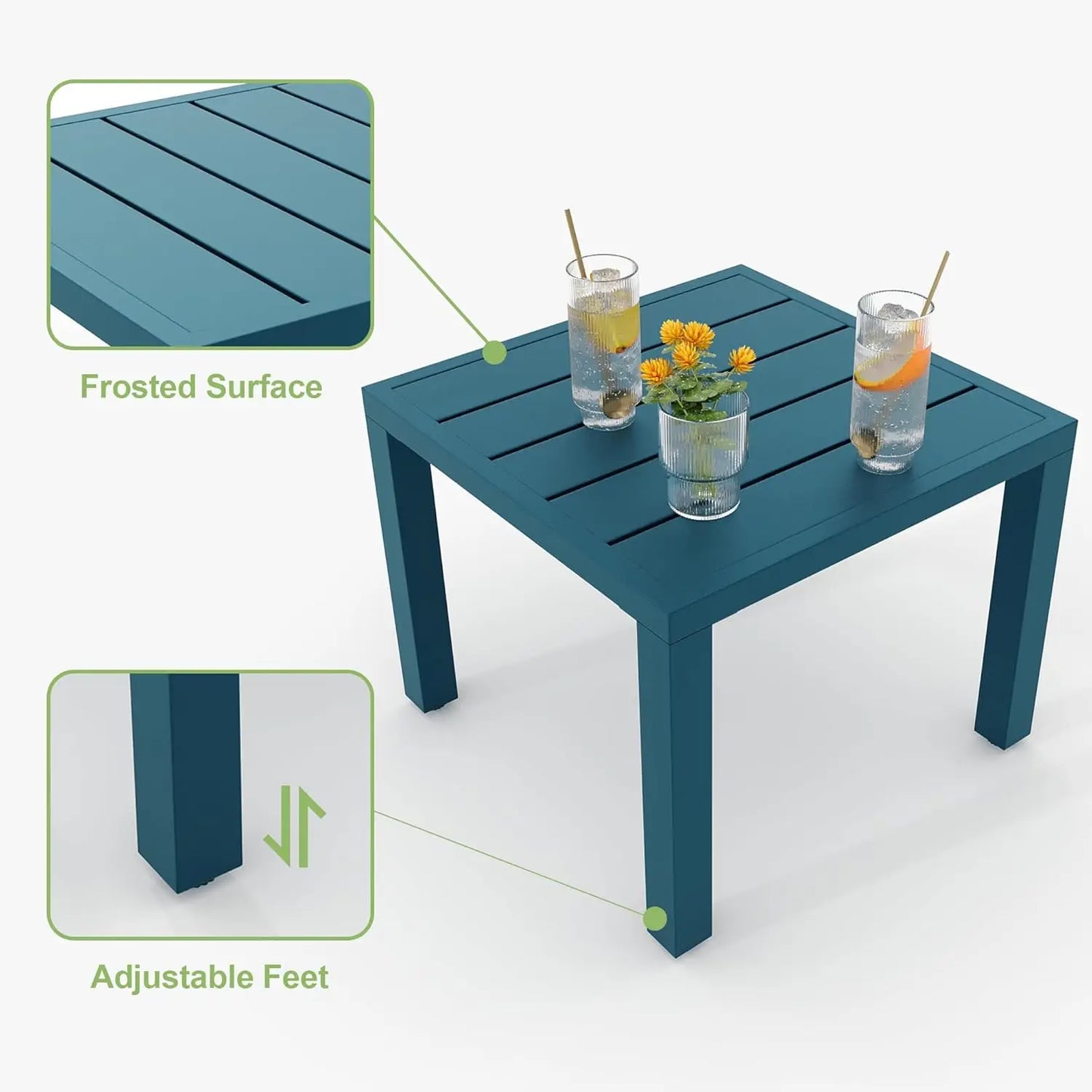 TWISTER.CK 3 Piece Patio Bistro Set Outdoor Table and Chairs