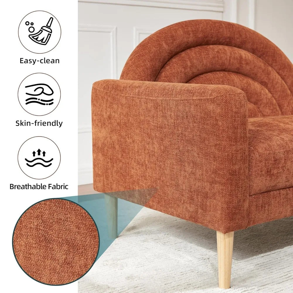Indoor Chaise Lounge Chair With Right Armrest Upholstered Sofa Bed
