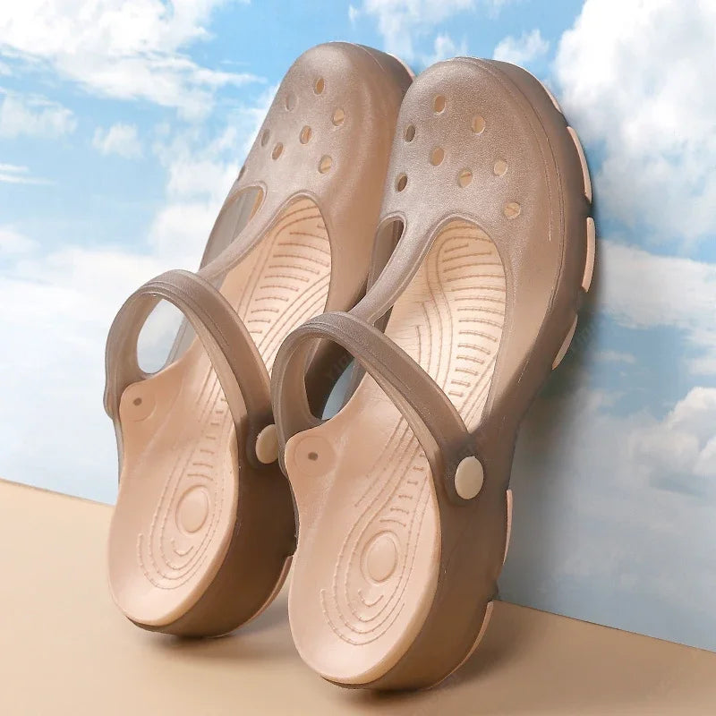 Women's Jelly Sandals Casual Flat EVA Insole For Women