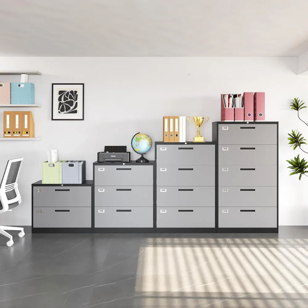 3 Drawer Lateral File Cabinet With Lock For Home Office