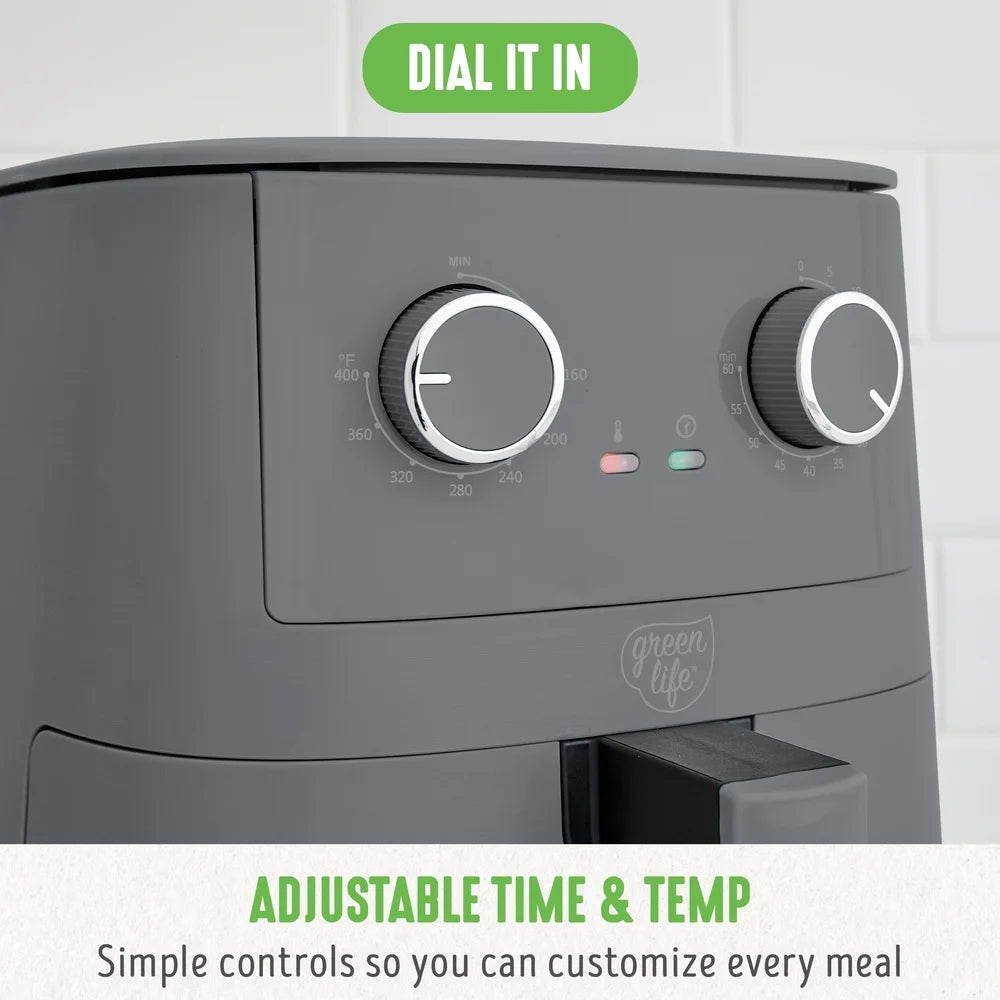 XMSJ Air Fryer Nonstick Ceramic With LED Indicator