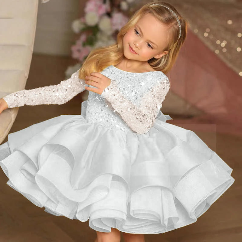 Girls Pageant Dress Puffy Ball Gown For Wedding First Communion