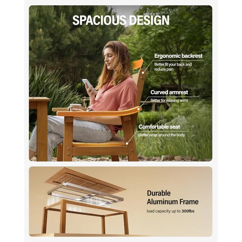 All Weather Outdoor Dining Chairs Set Of 2 Plastic Patio