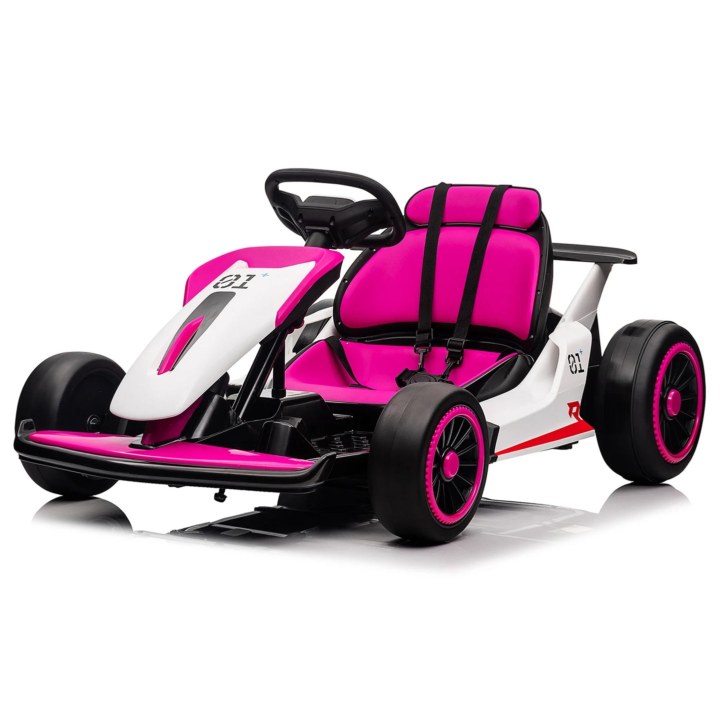 Electronic 24V Ride On Go Kart With Dual 200W Motors LED Lights Drift Mode For Ages 6 To 12