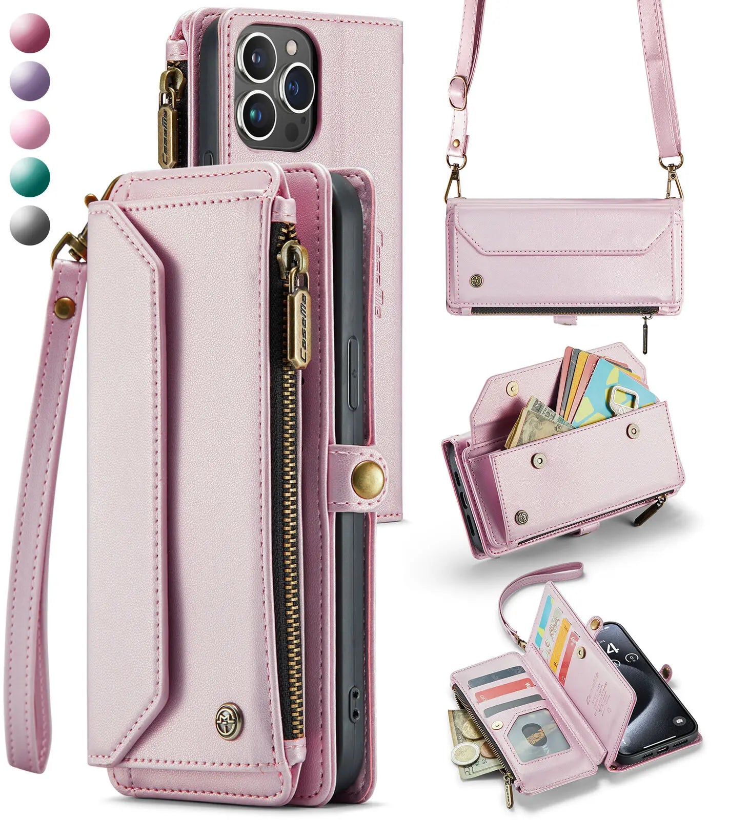 WeFor Wallet Crossbody Phone Case With Card Holder