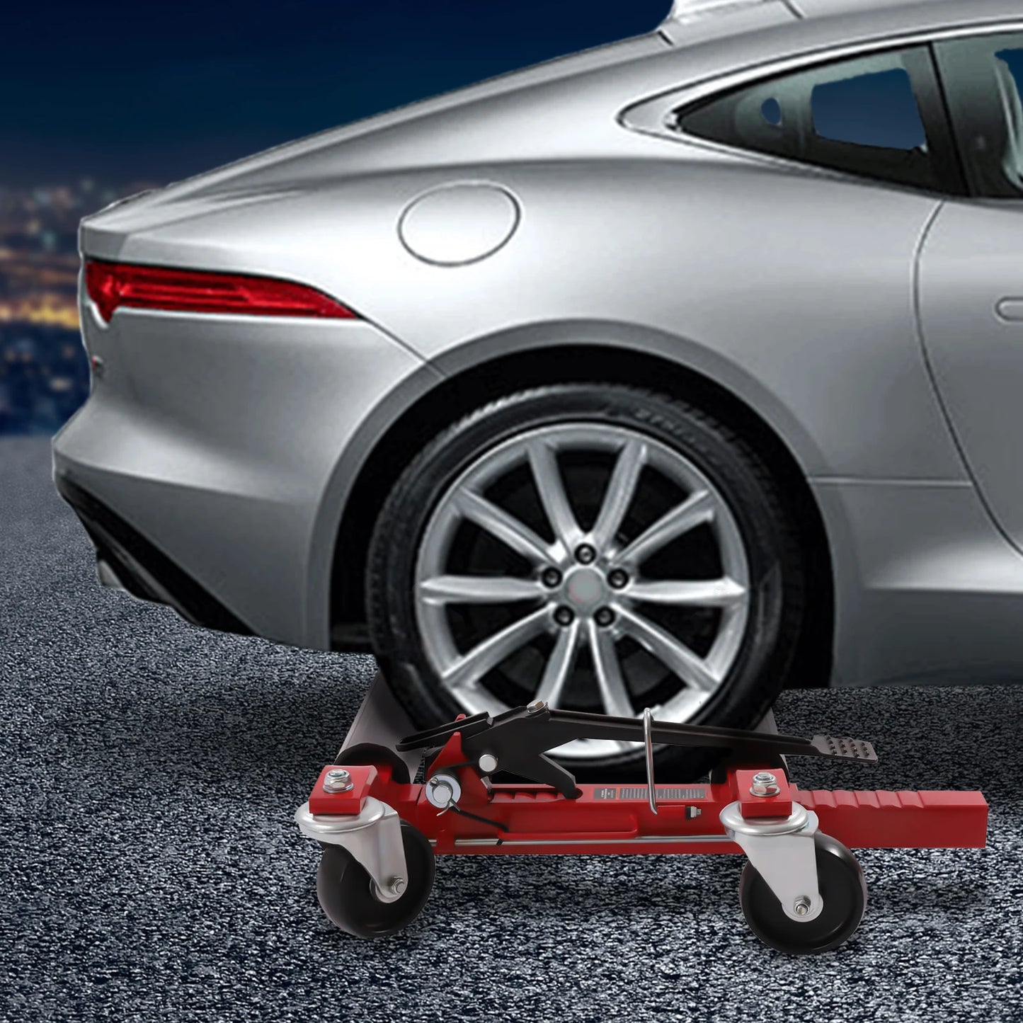 Hign-concerned 1500lb Truck Wheel Moving Dolly With Ratchet Tire Lift And Retractable Design