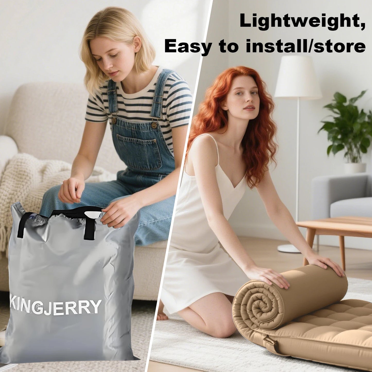Air Mattress With Headboard Inflatable Bed With Electric Pump