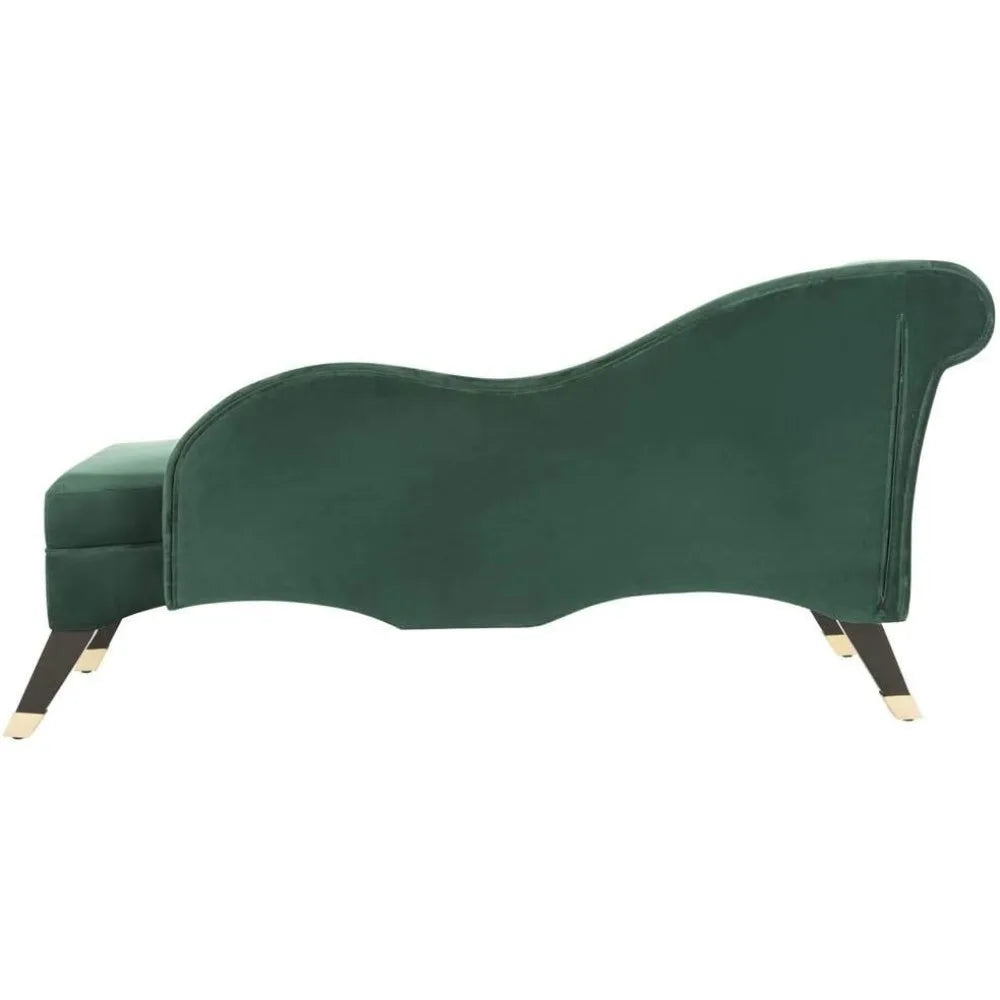 HUANZHUANG Caiden Modern Velvet Chaise Lounge Chair For Living Room Contemporary Design