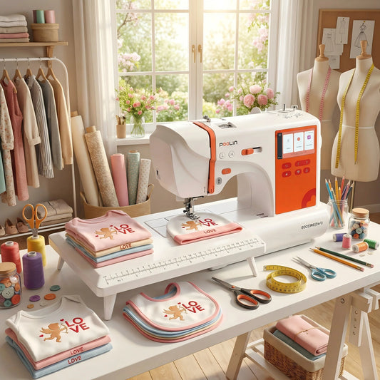 2-in-1 Embroidery and Sewing Machine for Beginners EOC03