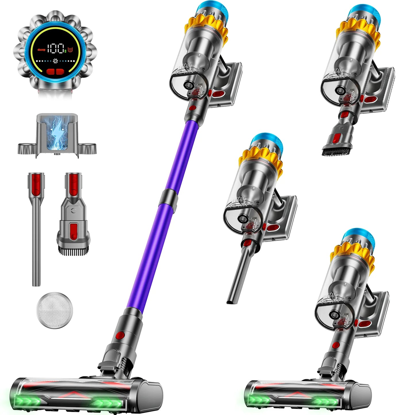VAKERR X15 Pro Cordless Vacuum Cleaner 65KPa Strong Suction 70Min