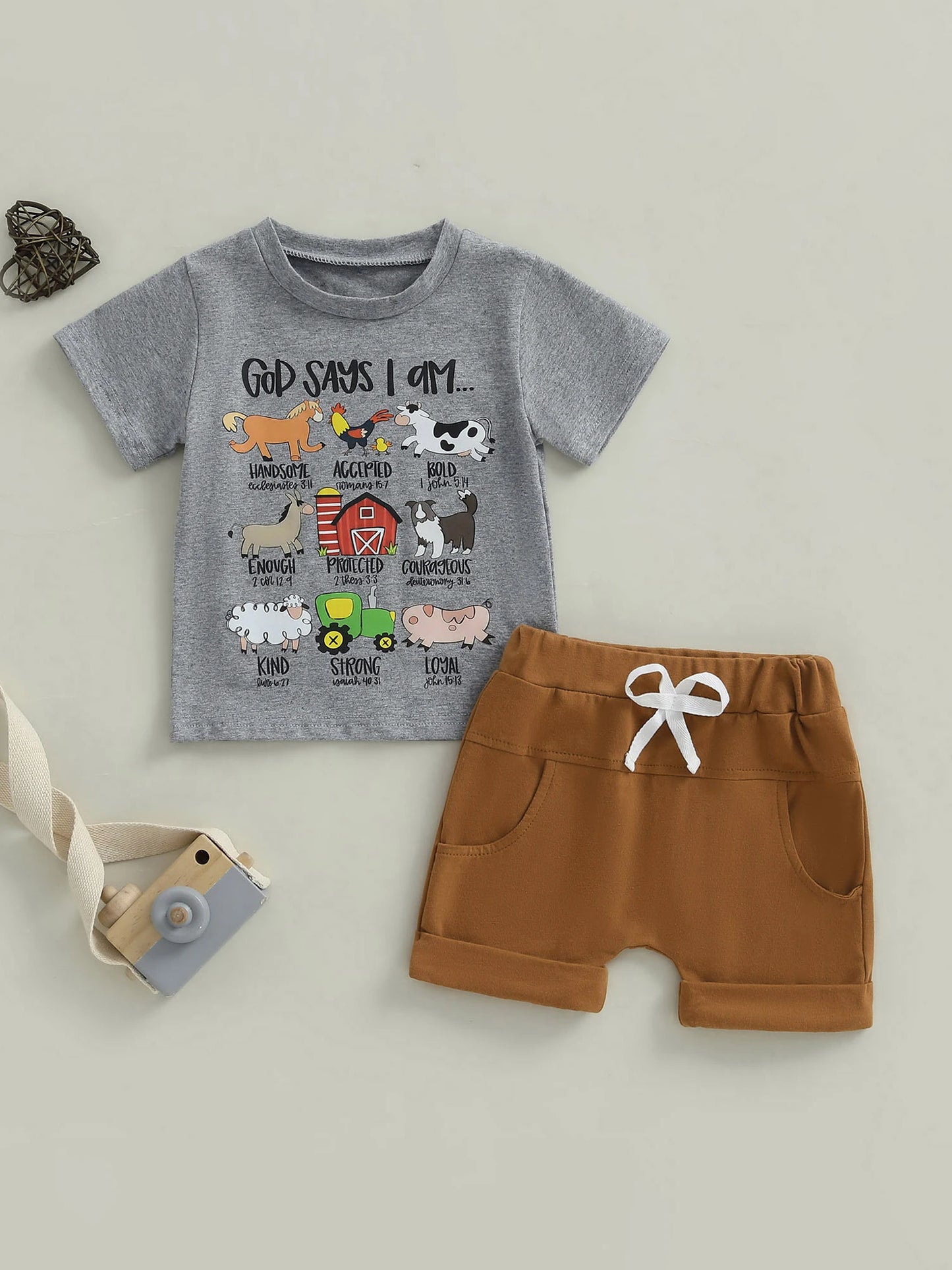 NONECN Jungle Safari Toddler 2-Piece Set