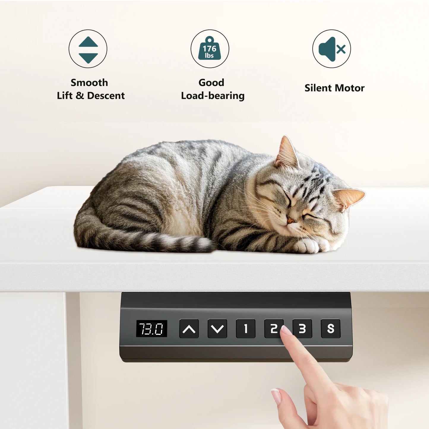 JHK Electric Height Adjustable Standing Desk Sit Stand Office Workstation