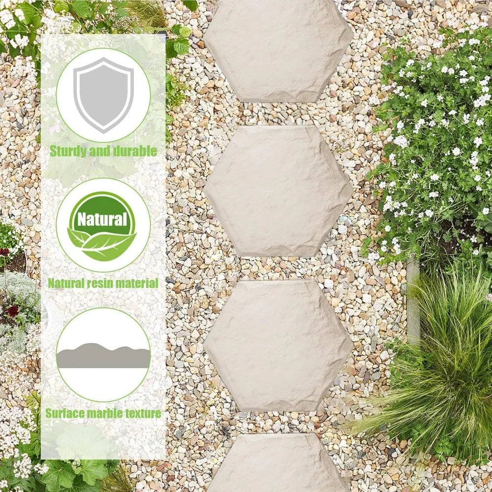 Color Garden Pathway Stepping Stones With Ground Stakes