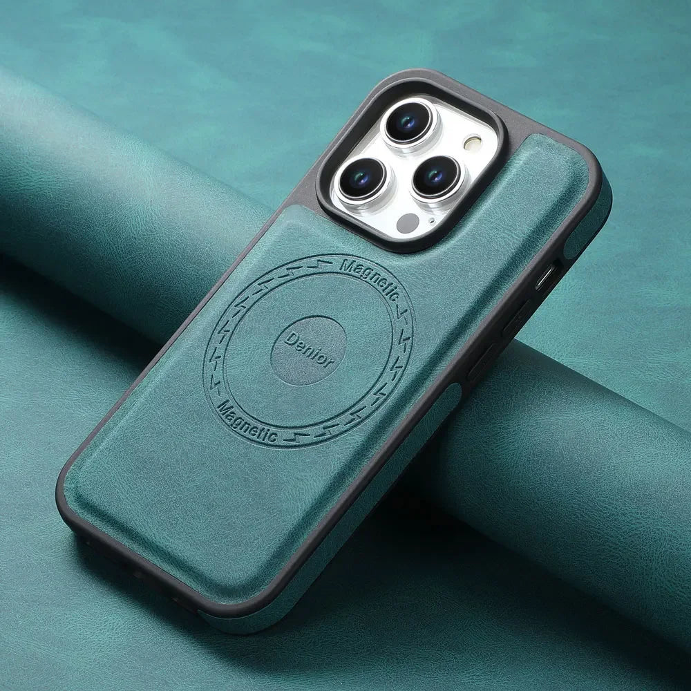LICOERS Magnetic Leather MagSafe Case For iPhone 16 Pro Max