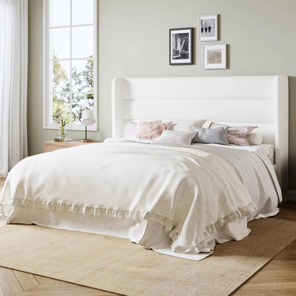 Queen Velvet Wingback Bed Frame With Under Bed Storage