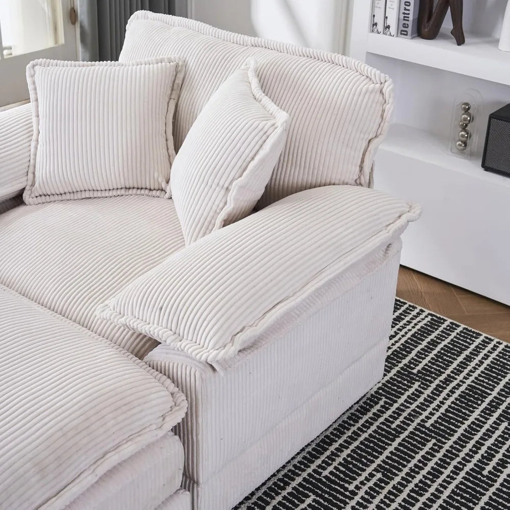 HUANZHUANG Chaise Lounge Indoor Cozy With Armrest And Deep Seat