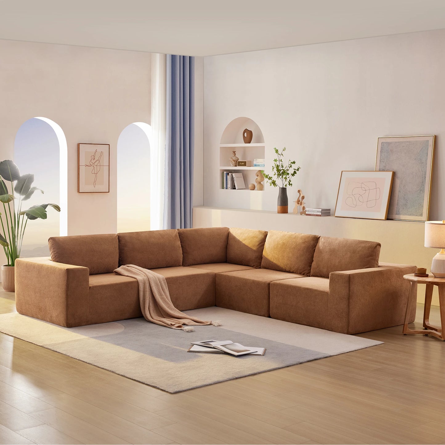 Wavesloop Modular Sectional Sofa No Assembly Required