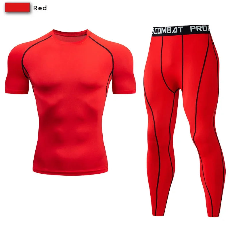 Two Piece Compression Sportswear Set for Training and Yoga
